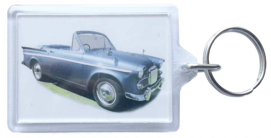 Sunbeam Rapier Convertible 1963 - Keyring with 50x35mm Insert 