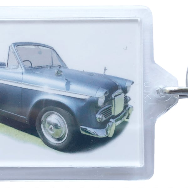 Sunbeam Rapier Convertible 1963 - Keyring with 50x35mm Insert 