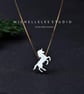 Unicorn Opal Pendant Necklace With 925 Sterling Silver Chain