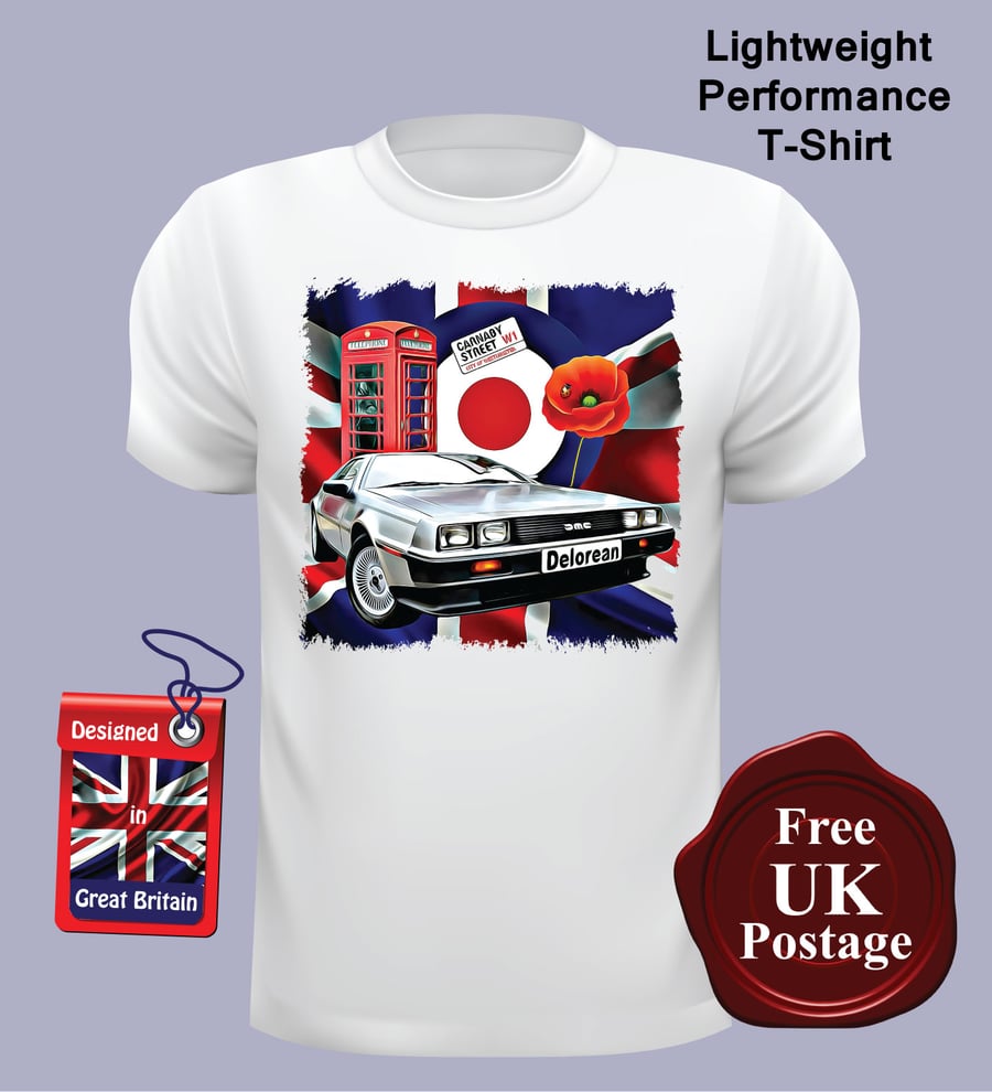 DeLorean DMC-12 T Shirt, Mens T Shirt, Choose Your Size