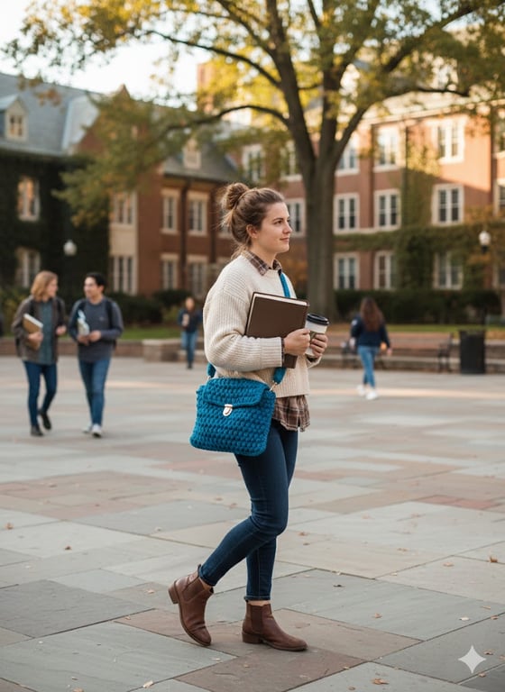 Crochet Satchel Shoulder Bag