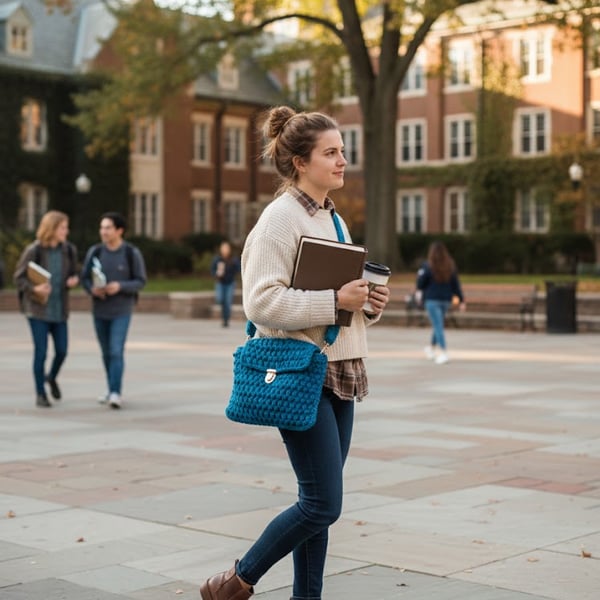 Crochet Satchel Shoulder Bag