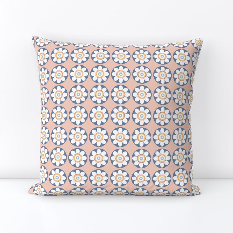 Pink Daisy Floral Cushion Cover