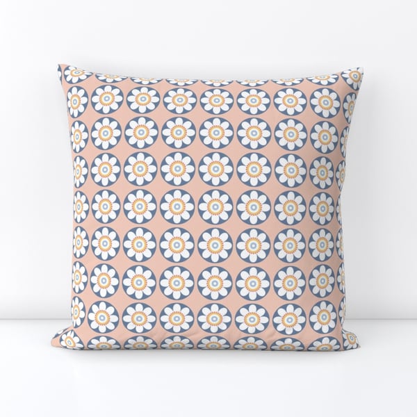Pink Daisy Floral Cushion Cover - SALE