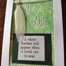 White feather card