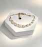 Freshwater Pearl Bracelet, Gold Stainless Steel  - Image 3