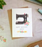 Floral Sewing Machine Birthday Card - Image 3