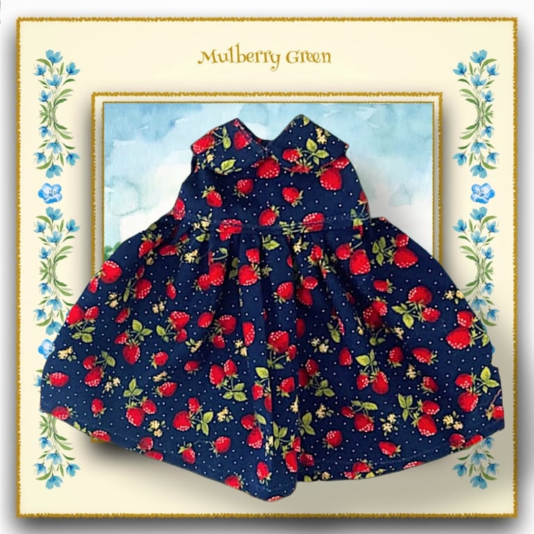 Navy Strawberries Dress 