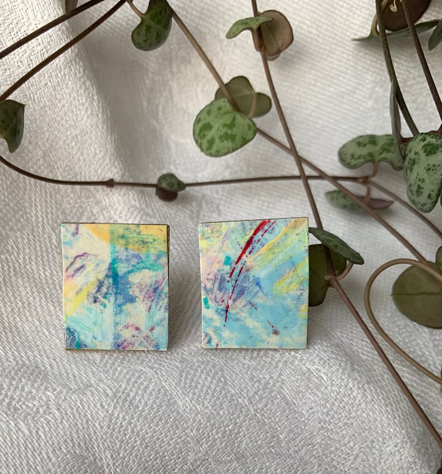 Stainless steel post earrings 