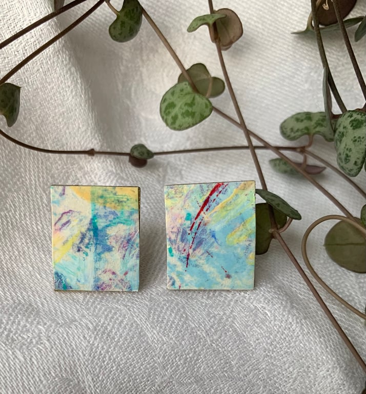 Stainless steel post earrings 