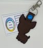 Embroidered Chihuahua Keyring Brown - Image 2