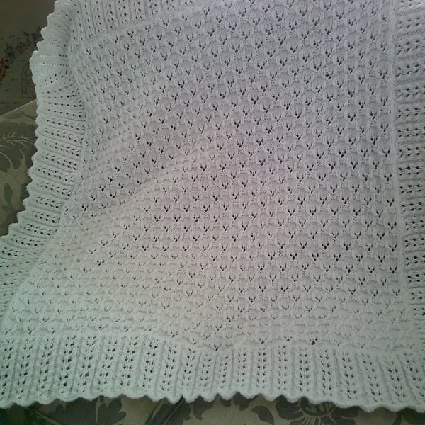 Hand Knitted Baby Shawl