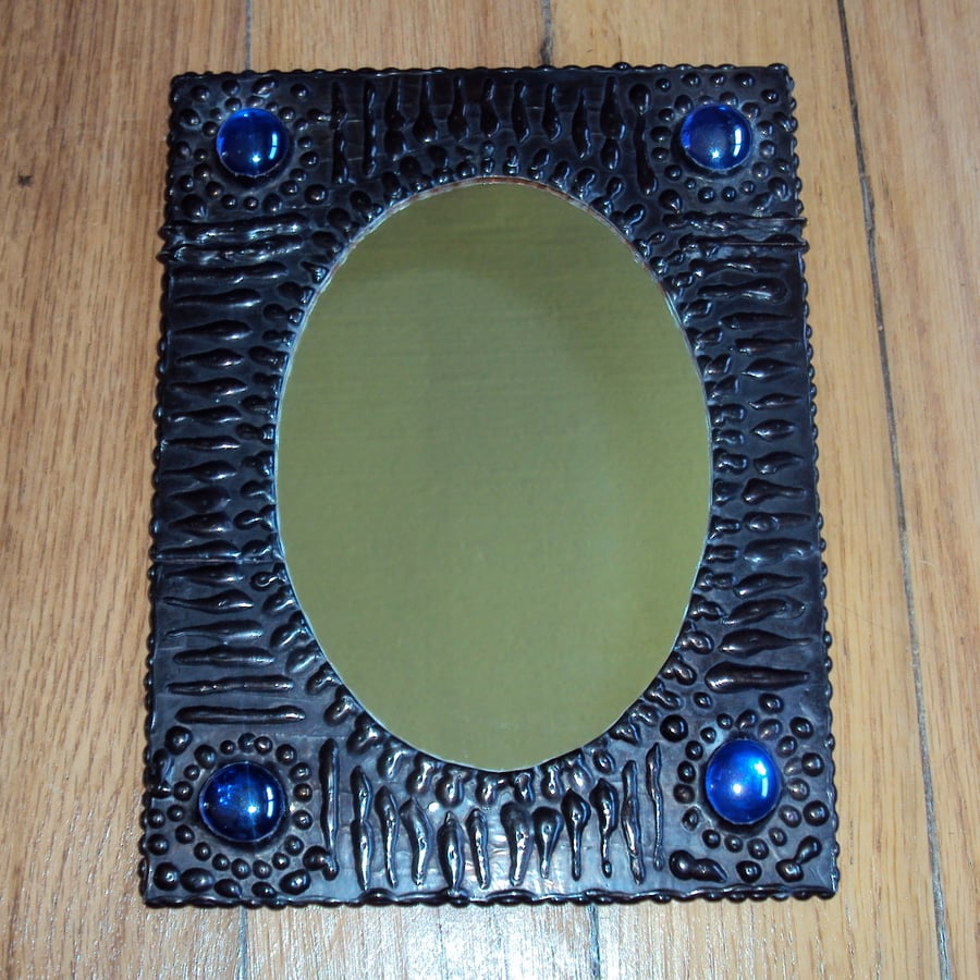 Copper framed mirror