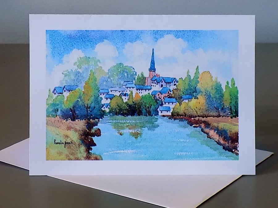 Art Greetings Card, Ross On Wye, Herefordshire, Blank for own message,A5