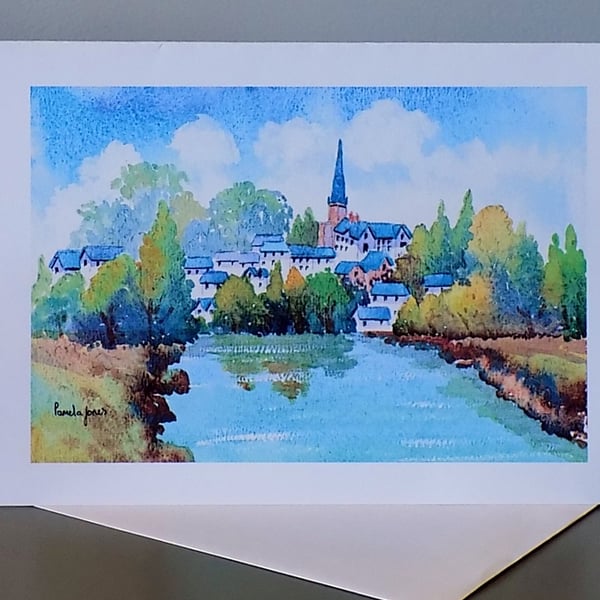 Art Greetings Card, Ross On Wye, Herefordshire, Blank for own message,A5