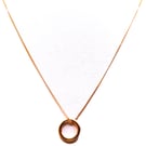 Rose gold plated sterling silver ring pendant and chain