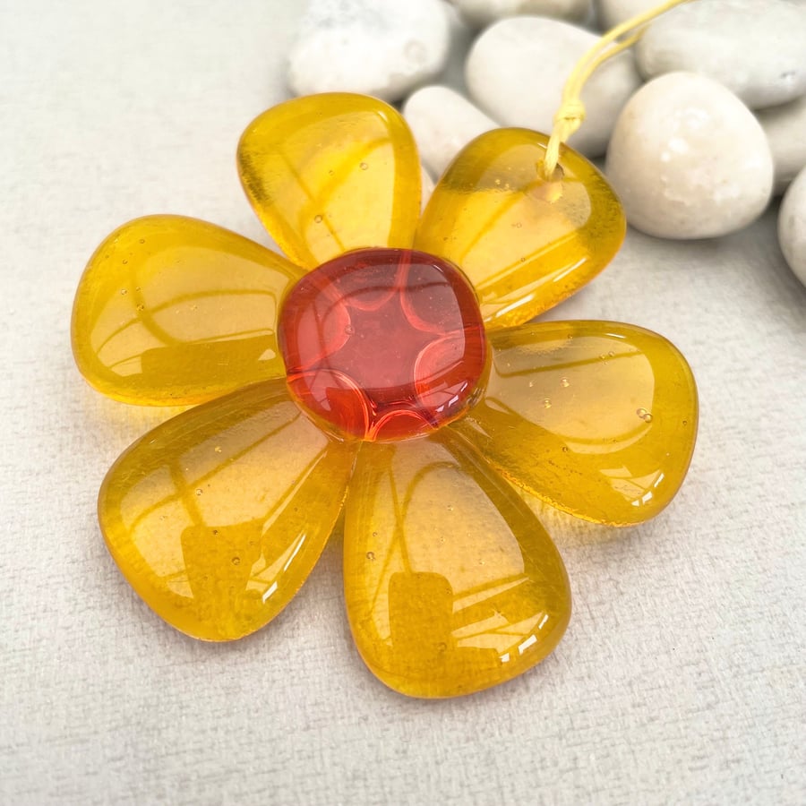 Glass Flower - Sunshine Yellow