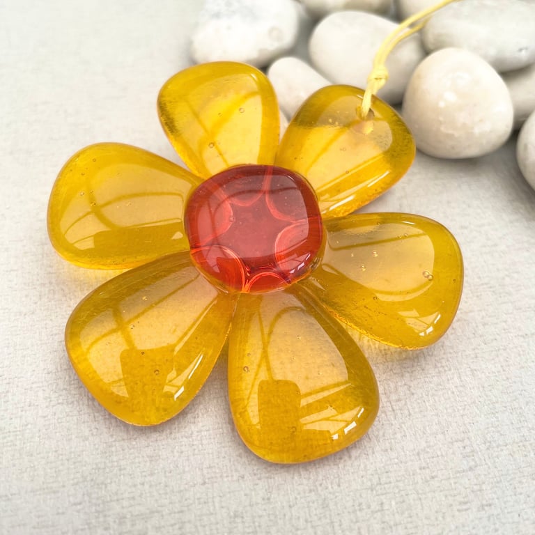 Glass Flower - Sunshine Yellow