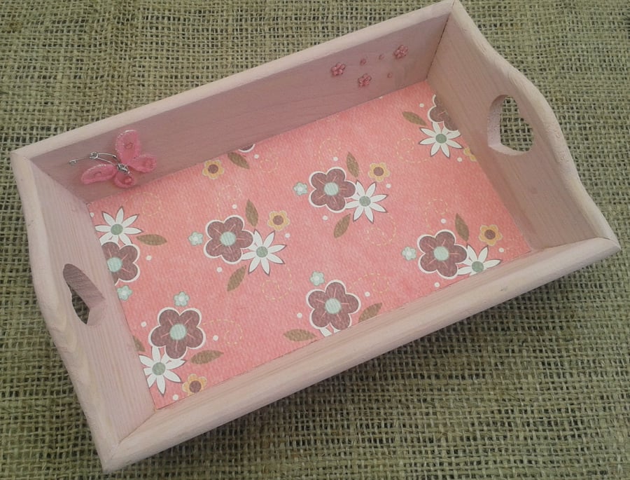 Colour washed mini trays - pink - SALE item 40% off