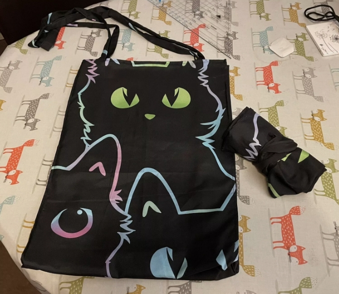 Fold Up Tote Bag - upcycled from pillowcases