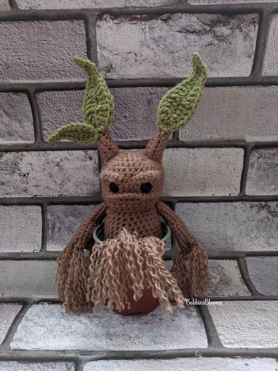Mandrake Root Plush, Crochet Mandrake Root, Mandrake Seedling 