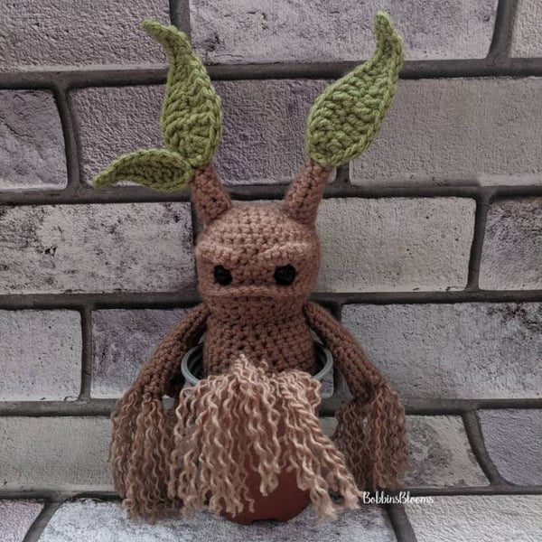 Mandrake Root Plush, Crochet Mandrake Root, Mandrake Seedling 