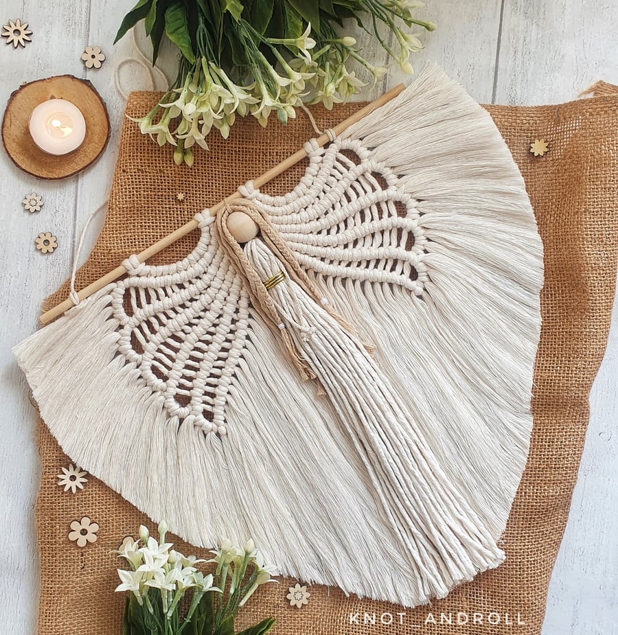 Macrame angel wall decoration Christmas gift 