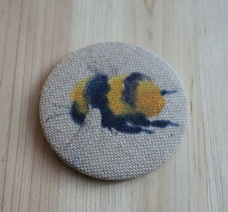 Bee Fabric Pocket Mirror