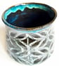 Mug - Large Hand Thrown Stoneware Ceramic Blue Glazed Mug  - Image 3