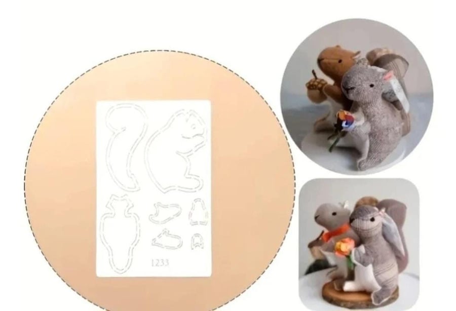 Squirrel Acrylic Sewing Template
