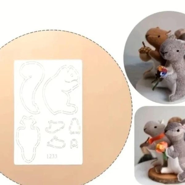 Squirrel Acrylic Sewing Template