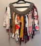 Grey Boho Fairy Belt Skirt Size 22-34 Festival Waist Accessory - Plus Size OOAK