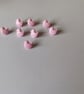 10 Pink Duck Shape Shank Buttons, 12mm x 14mm Buttons