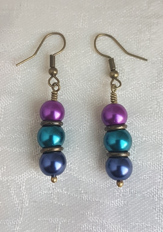 SALE - Gorgeous Peacock Spice Earrings - Dark Tone.