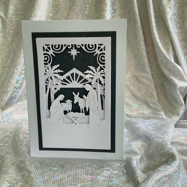 A Nativity Design unusual in its’s self. Beautiful 