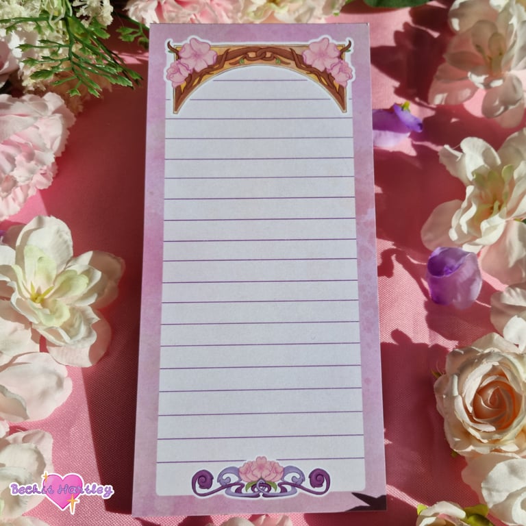 Spring Nouveau Listpad - Lined Magnetic List Pad - Pastel Gifts, Stationery