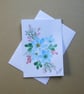 hand painted floral blank greetings card ( ref FA51 J2 ) - Image 1