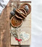 Handcrafted Red Oak Rustic Christmas Block Display. Live Edge Freestanding Decor - Image 3