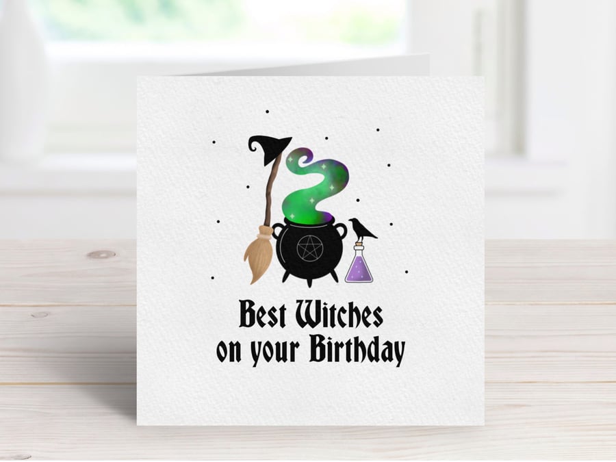 Birthday Card for Witches, Witchy Greeting Card, Witch Gift, Witch Birthday Card