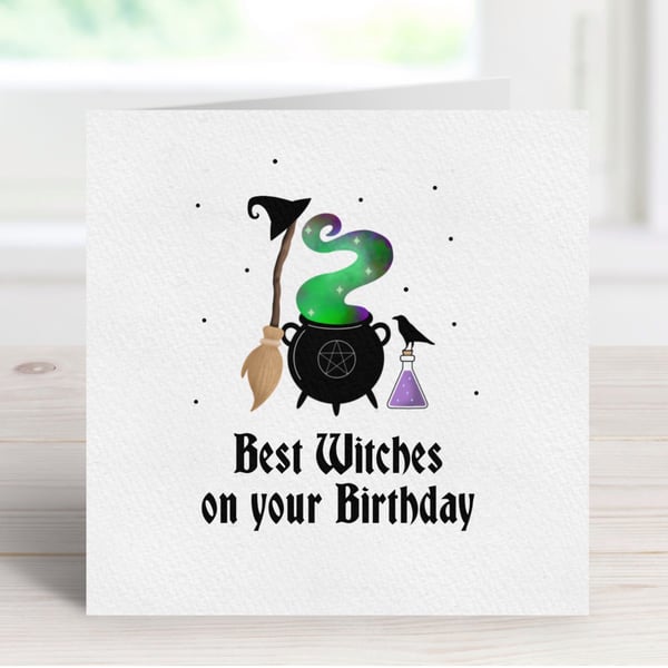 Birthday Card for Witches, Witchy Greeting Card, Witch Gift, Witch Birthday Card