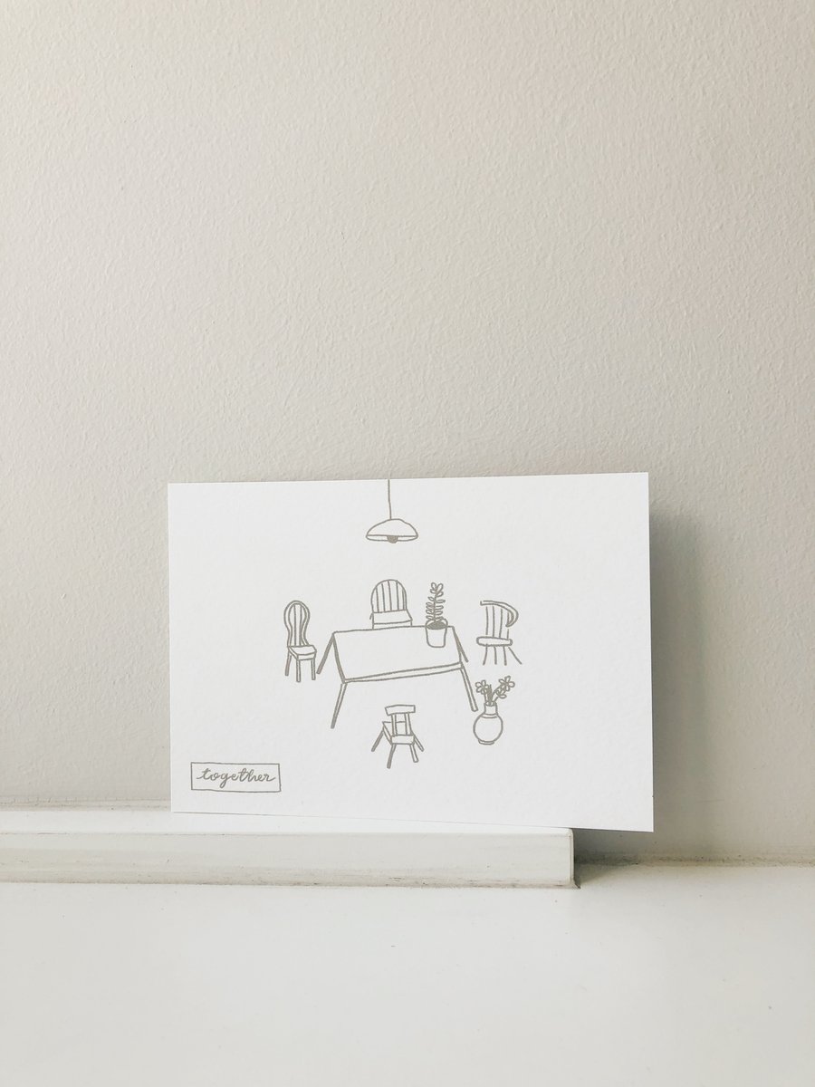 Together A6 Postcard Illustration Print 