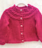 Girl’s Knitted Cardigan With A Cabled Yoke, Gift Idea for Children - Image 5
