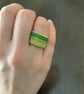Vibrant colourful beaded ring - Image 4