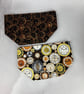 Clocks fabric basket, Steampunk storage bin, 2 options, Handmade - Image 7