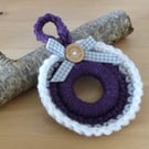 Crocheted Hanging Wreath Decoration