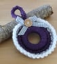 Crocheted Hanging Wreath Decoration - Image 1