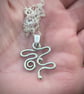 Handmade Kundalini Awakening Snake Pendant, Necklace Sterling Silver - Image 3