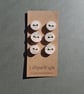 Set of six flat driftwood disk buttons - Image 3
