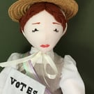 Cloth Art Doll 'Sally' Suffragette 
