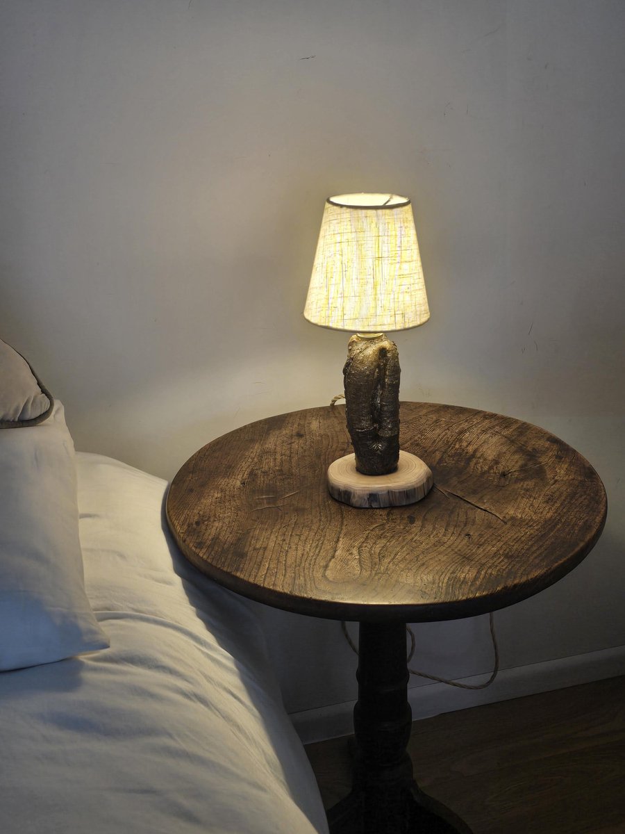 Handmade Wooden Bedside Table lamp